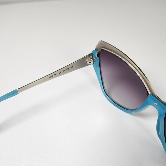 FINAL PRICE - FRANKIE MORELLO CATEYE CHIC WOMEN\'S TORQUOISE SUNGLASSES